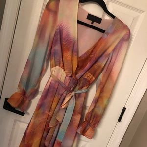 KENDALL + KYLIE long sleeve dress multicolor